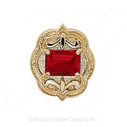 GS255 G - 14 Karat Gold Garnet Slide 